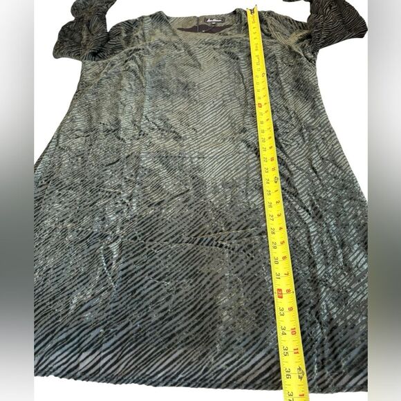 Sam Edelman Long Sleeve Velvet Burnout Shift Dress Womens XL NWT Dark Green - Picture 13 of 13